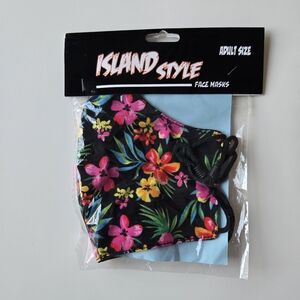 🌺 Island Style Adult Face Mask Tropical Floral Hawaiian Print NWT
